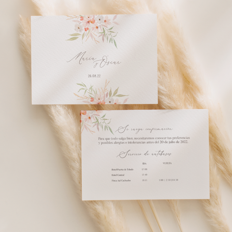 Tarjetón información / detalles / SRC Bouquet Floral