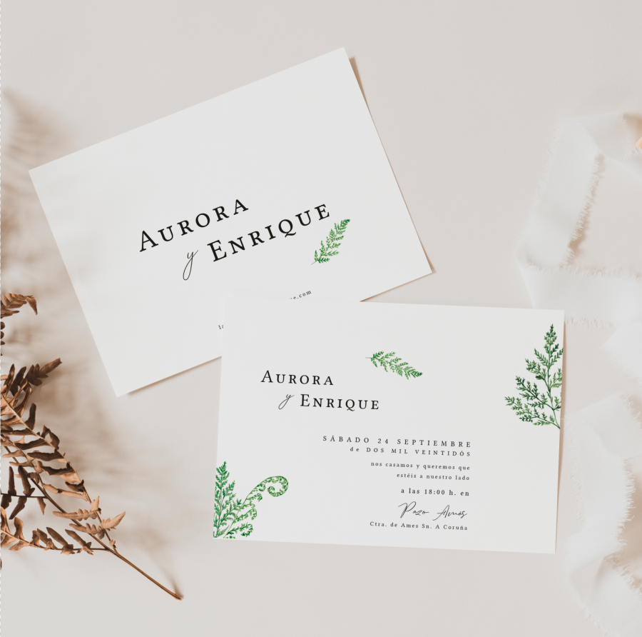 Invitación de boda Fento