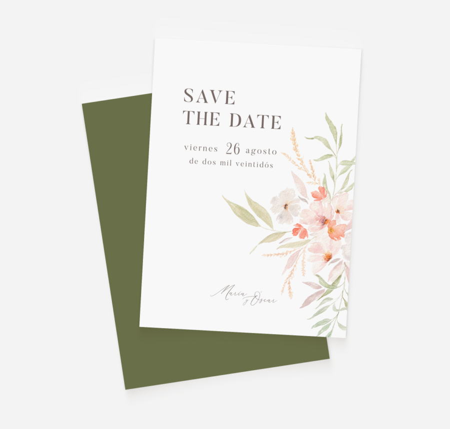 Save the date Bouquet floral - Imagen 2