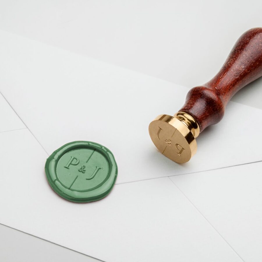 Sello de lacre personalizado con iniciales línea - Imagen 2