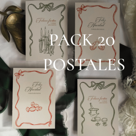 Pack 20 tarjetas de Navidad elegantes